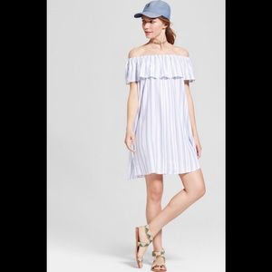 NWT! Off the shoulder stripe dress